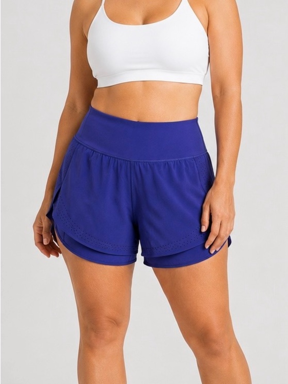 Athleta Allyson Felix Collection Running Shorts /Periwinkle/Blue Violet Sz 1X